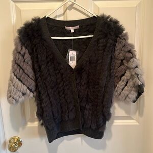 The Cashmire Project grey cardigan sweater